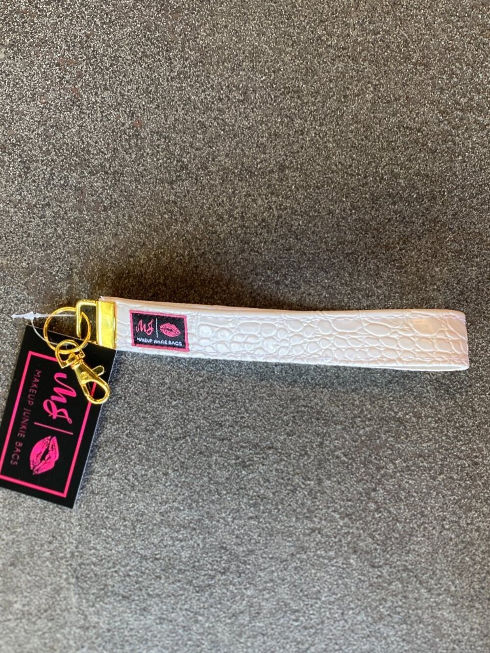 Makeup Junkie Game Day Wrist Strap - White Gator